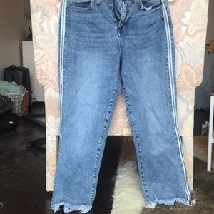Jeans with zippers on legs